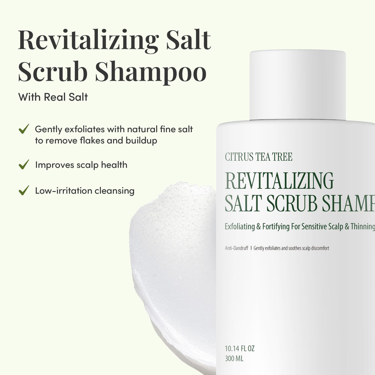 CURLYSHYLL Revitalizing Salt Scrub Shampoo for Oily Scalp & Buildup, 300ml