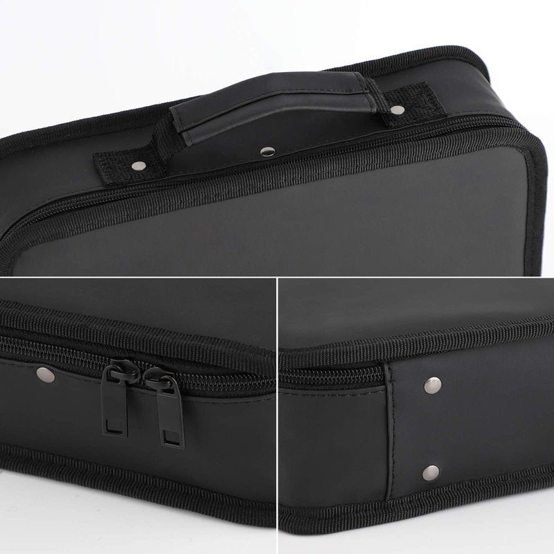 Segbeauty Barber Tool Bag, 11.8 x 8.5in PU Leather Travel Makeup Toiletry Carrying Case, Hair Styling Cutting Kit Storage Organizer for Clipper Shears Combs Cosmetics Salon Beauty Supplies