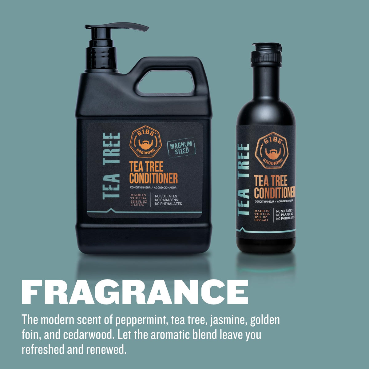 Gibs Grooming Tea Tree Shampoo and Conditioner Combo Box