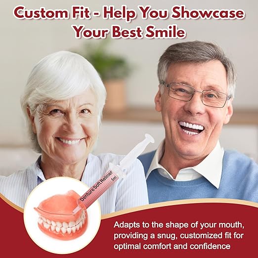 Upper and Lower Denture Soft Reline Kit – Ideal for Loose, Ill-Fitting Dentures | Denture Reline Kit for Custom Fit, Long-Lasting Comfort and Stability