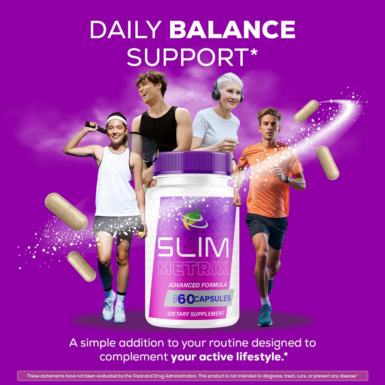 Slim Metrix Pills - Official Slim Metrix Advanced Formula with All Natural Ingredients, SlimMetrix Advanced Capsules for Wellness & Overall Health Support, 60 Capsules for 1 Month