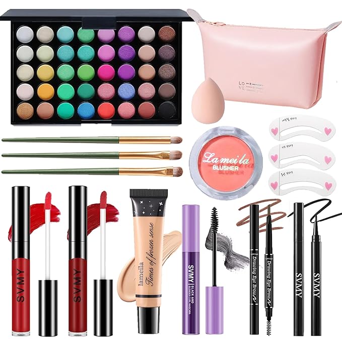Makeup Set for Women, Makeup Full Kit for Beginners & Professionals, Travel Makeup Set for Teens & Adults, Makeup Gift Set for Girls, Eyeshadow Palette, Lip Gloss, Face & Eye Make up