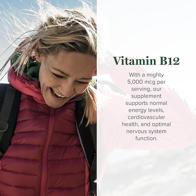 Global Healing - Organic Vitamin B12 5000 MCG Sublingual Liquid - Methylcobalamin, Hydroxo Blend & More - Methylated Drops for Adults - Vegan, Non-GMO, VIT B12, Vitamins Supplement (2 Oz)
