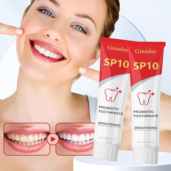 SP10 Probiotic Whitening Toothpaste, Deep Cleaning Fresh Breath Radiant Whitening Toothpaste.(1Pcs)