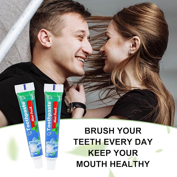 HAIFOTRVA 0.35 oz Bulk Travel Size Toothpaste, 50 Tubes, Mint Flavor, Mini Disposable Toothpaste for Hotel, Guests, Homeless, Office