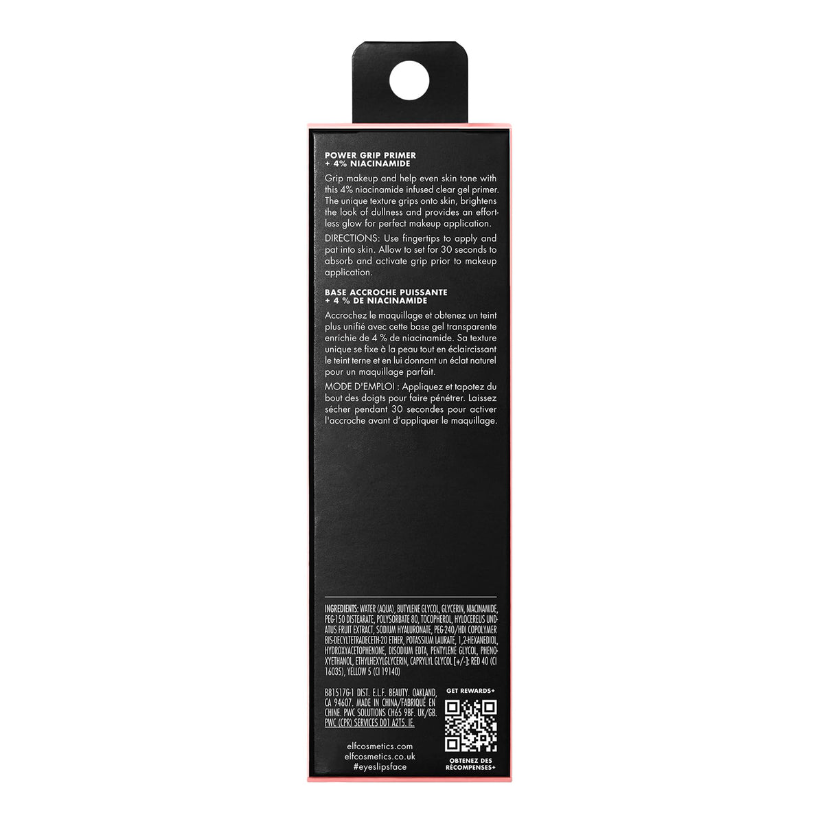 e.l.f. Power Grip Primer + 4% Niacinamide, Gel-Based & Hydrating Face Primer, Helps Visibly Even Skin & Brighten, Grips Makeup, Vegan & Cruelty-Free, 0.811 Fl Oz