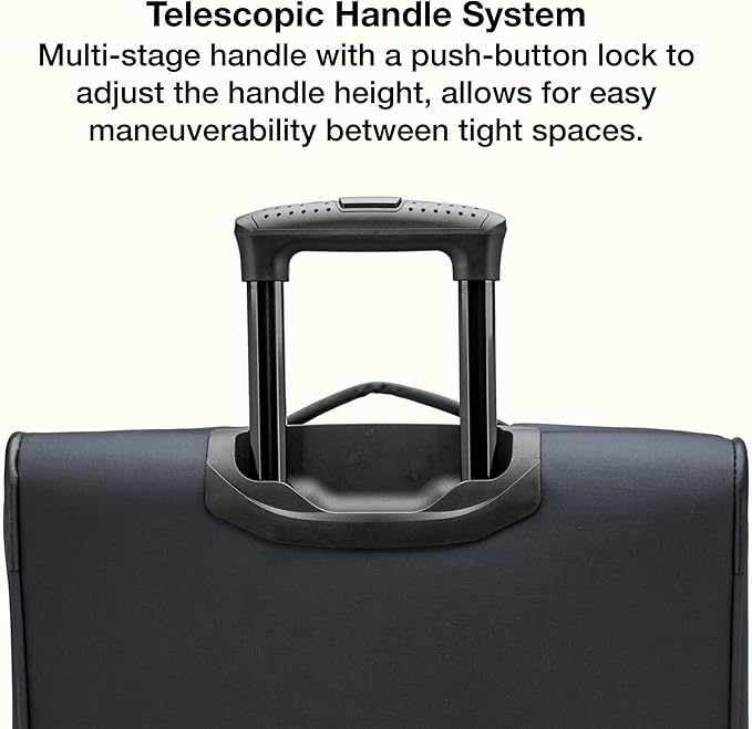U.S. Traveler Anzio Softside Expandable Luggage with Spinner Wheels, Dark Grey, 30-Inch Large