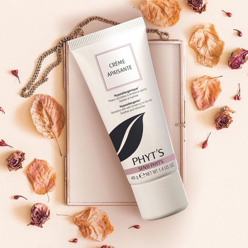 Phyts Soothing Cream - Face Moisturizer Ideal for Dry and Sensitive Skin - Reduces Discomfort and Redness - Fragrance-Free Vegan Face Cream - 1.4 oz