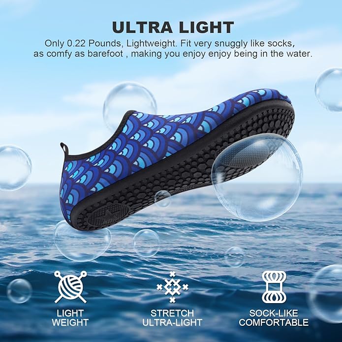 Water Shoes for Women Men Quick-Dry Aqua Socks Swim Beach Barefoot Yoga Exercise Wear Sport Accessories Pool Camping Must Haves Adult Youth Size