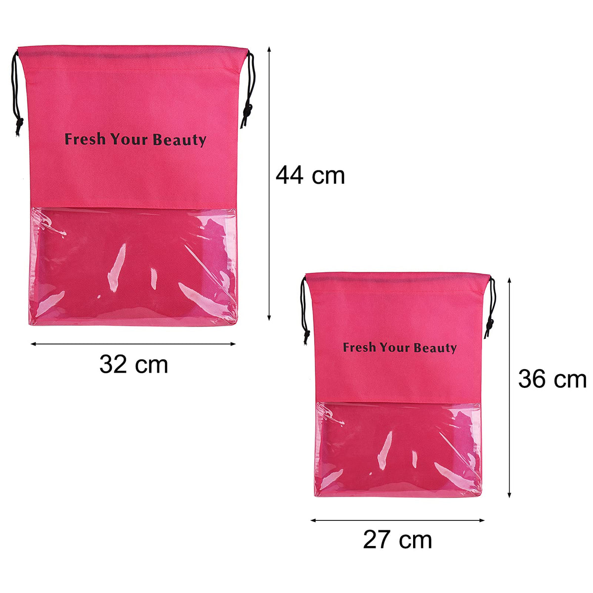 10 Packs Wig Storage Bags with Drawstring Hair Extensions Holder Hairpieces Carrier Organizer Dustproof Protector Pouch for Travel Daily Use (Large,Rose red)