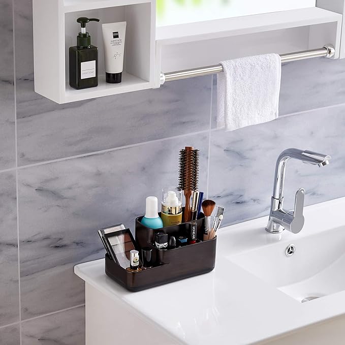 zccz Bathroom Organizer Toothbrush Holders - Electric Toothbrush and Toothpaste Holder for Bathrooms - Tooth Brushing Holder Bathroom Sink Organizers Countertop Storage, Oil Rubbed Bronze