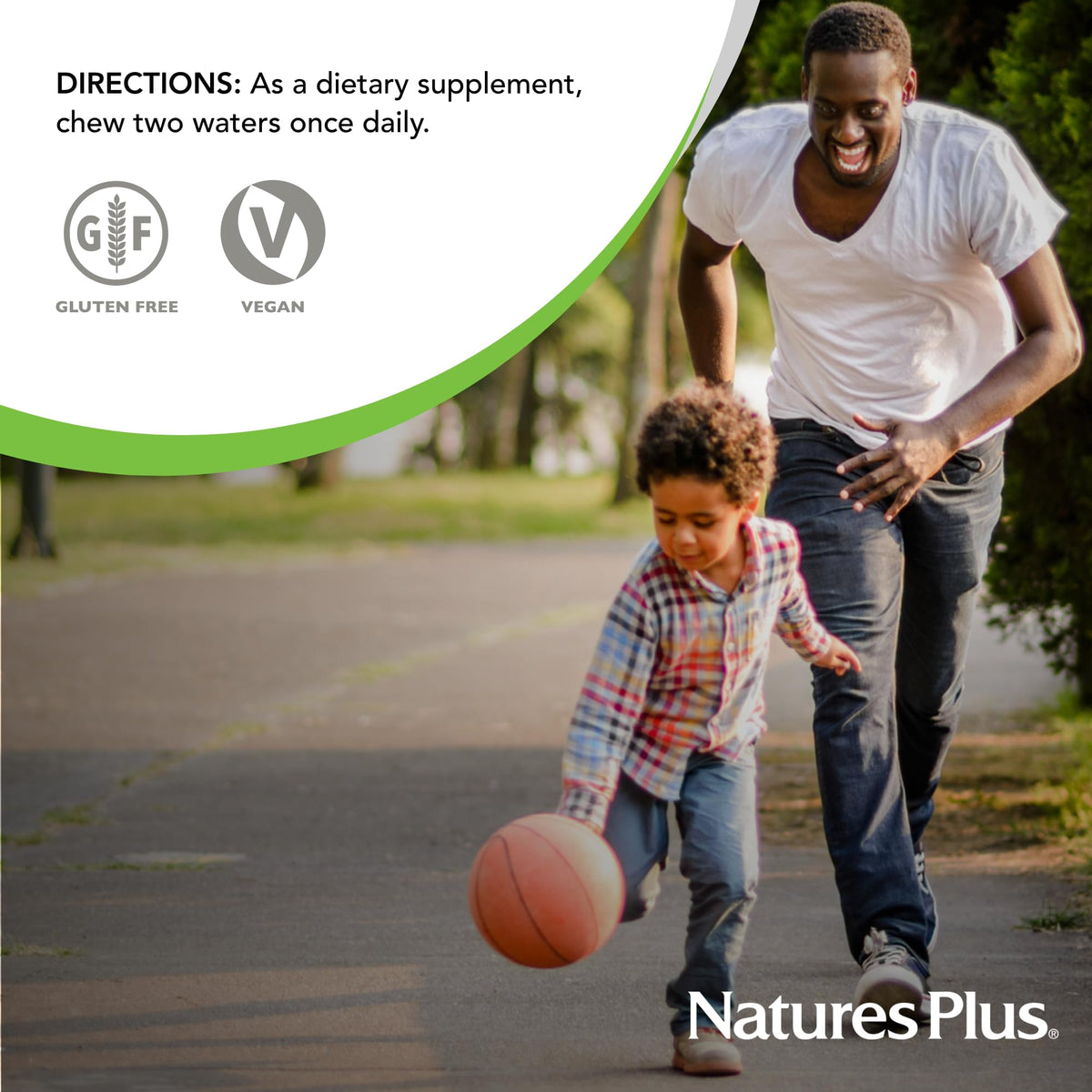 NaturesPlus Source of Life Adult’s Chewable, Apple Cinnamon - 90 Wafers, 2 Pack - Multivitamin & Mineral Supplement - Immune & Digestive Support with Vitamin D3 - Vegetarian - 90 Total Servings