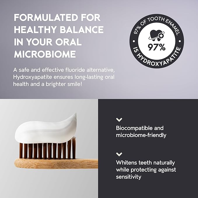 InoPro Hydroxyapatite Toothpaste – Probiotic, Fluoride-Free, Whitening, Enamel Repair, SLS-Free, Baking Soda & Coconut Oil, Sensitive Teeth, 5oz