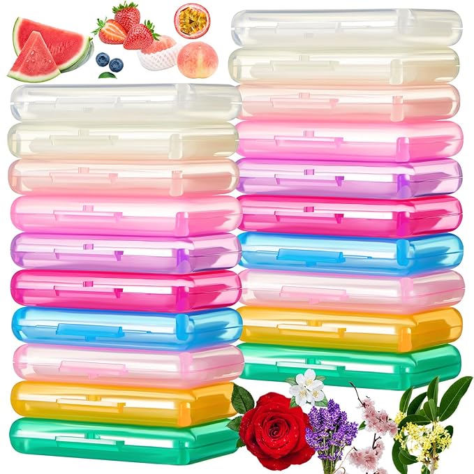 Geiserailie 20 Pack Braces Wax for Teeth New Flavored Dental Orthodontic Wax with Applicator Scraper for Braces Wearer, Oral Appliances, Aligners Patients, Fruit floral Flavors