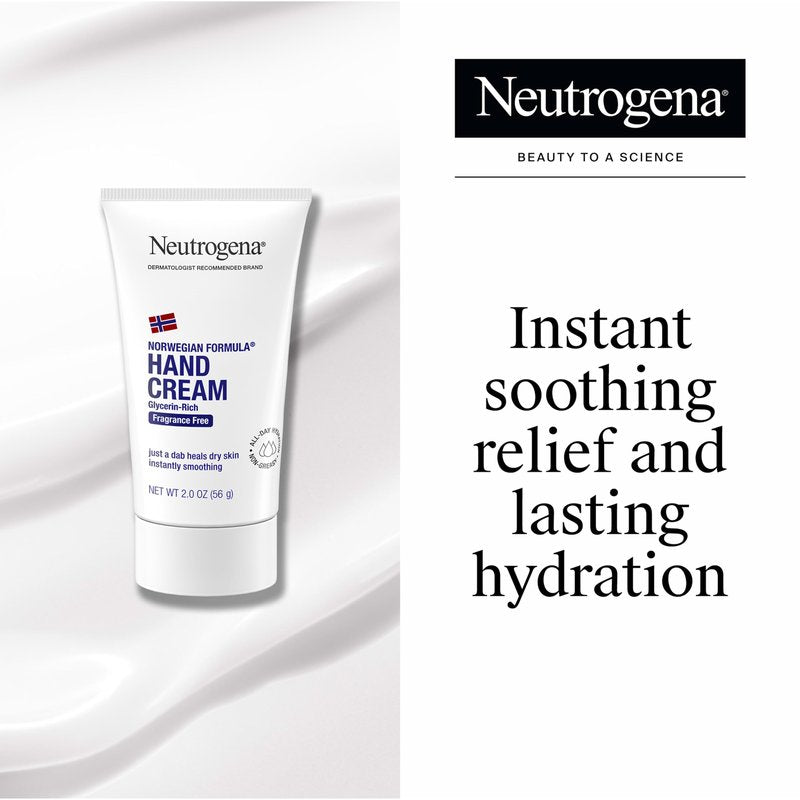 Neutrogena Norwegian Formula Moisturizing Hand Cream & Lotion for Dry Hands, Fragrance Free Glycerin Concentrated Relief, Over 200 Uses, 6 Pack, 2 oz Each (Total 12 Fl Oz)