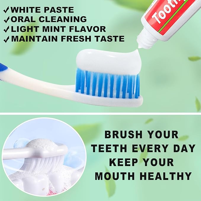 HAIFOTRVA 200 Tubes Bulk Travel Size Toothpaste, 0.176 Oz Extra Small Mint Mini Disposable for Hotel, Guests, Homeless, Charity (Too Small, Only Good for Single Use)