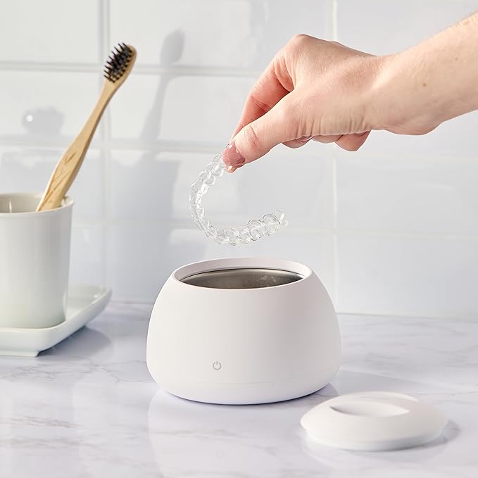 Zima Dental Pod: Ultrasonic Retainer Cleaner. The Original Retainer Cleaner Machine, Aligner Cleaner, Nightguard Cleaner, Mouthguard Cleaner, Denture Cleaner. Ultrasonic Cleaner For Oral Dental Care