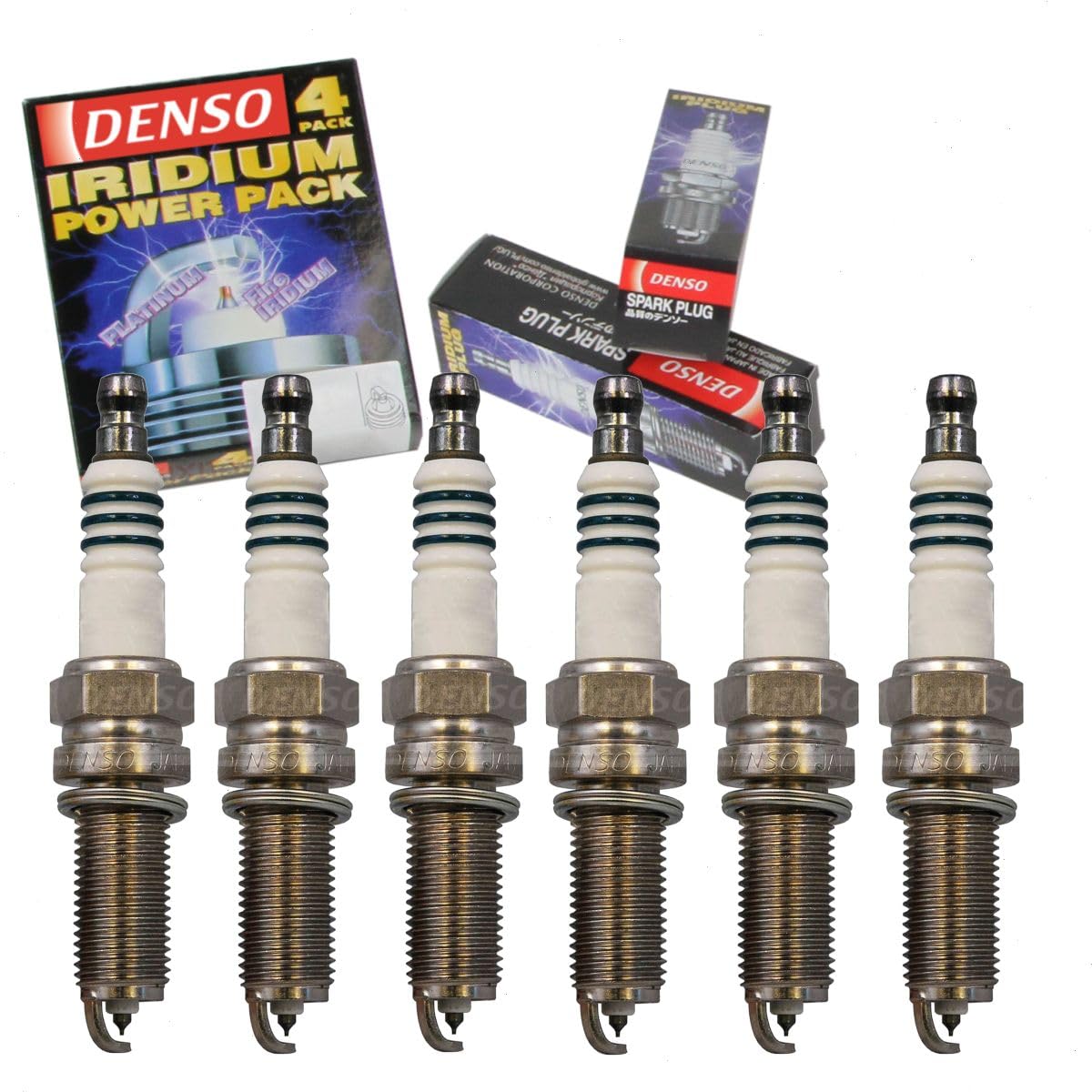 6 pc DENSO Iridium Power Spark Plugs compatible with Honda Accord 3.5L V6 2008-2016