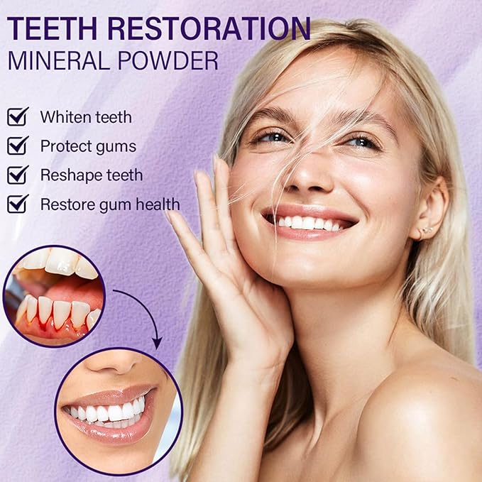 BBOJI Teeth Restoration Mineral Powder, Advanced Tooth Restoration Powder - Effective in Strengthening Teeth and Gums, Protect Gums and Freshen Breath (3 Pack)