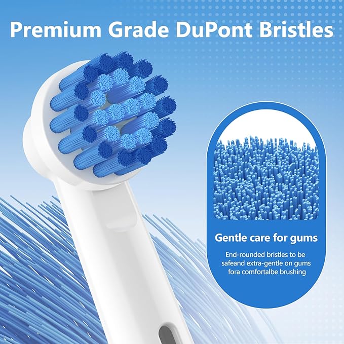 THISONG Soft Replacement Brush Heads for Braun Electric Toothbrush, Gentle and Comfortable Brushing Experience for Sensitive Gums, Pack of 16