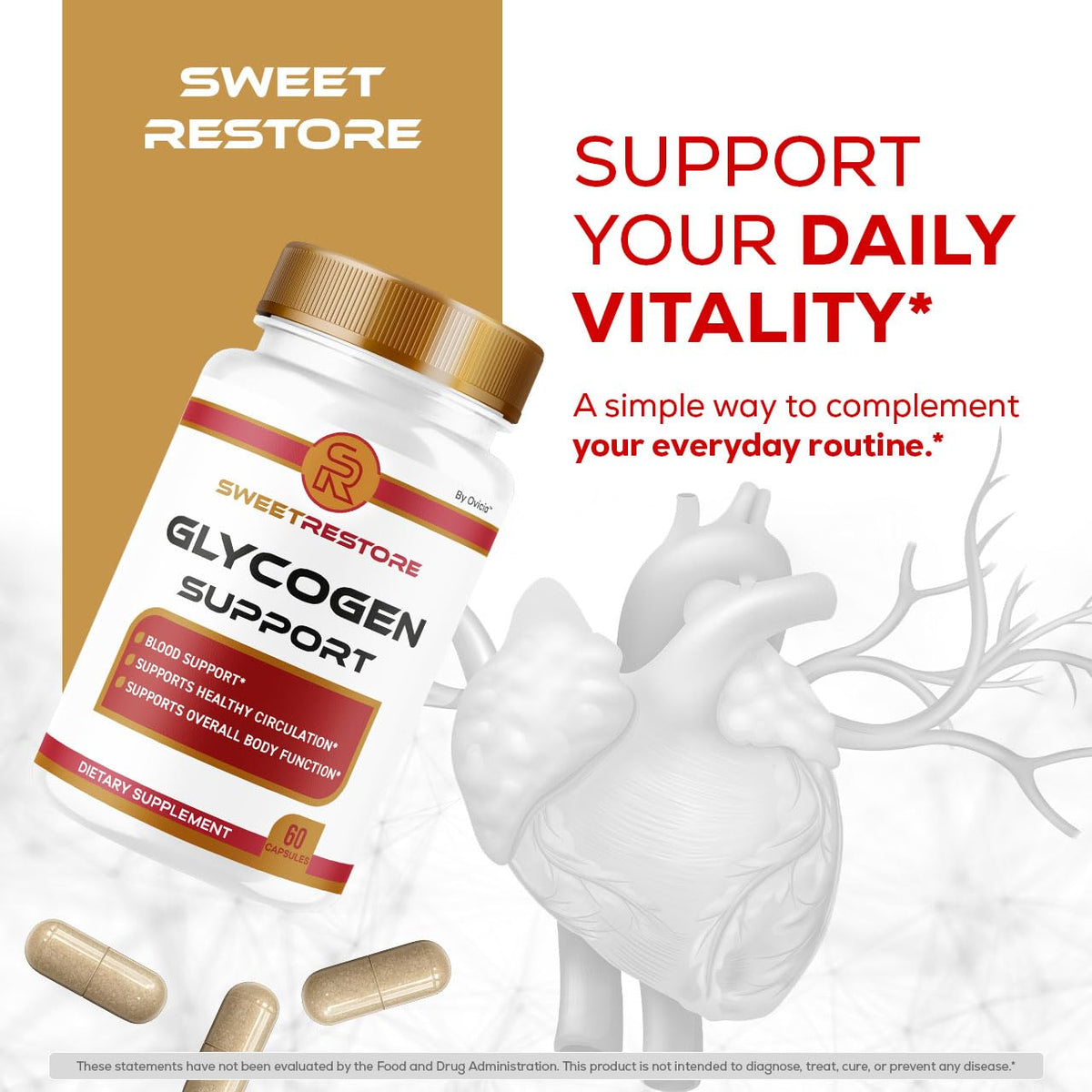 (2 Pack) Sweet Restore Glycogen Support - Official Sweet Restore Capsules Advanced Formula with All Natural Ingredients, SweetRestore Glyco Pills for Wellness & Health, 120 Capsules for 2 Months