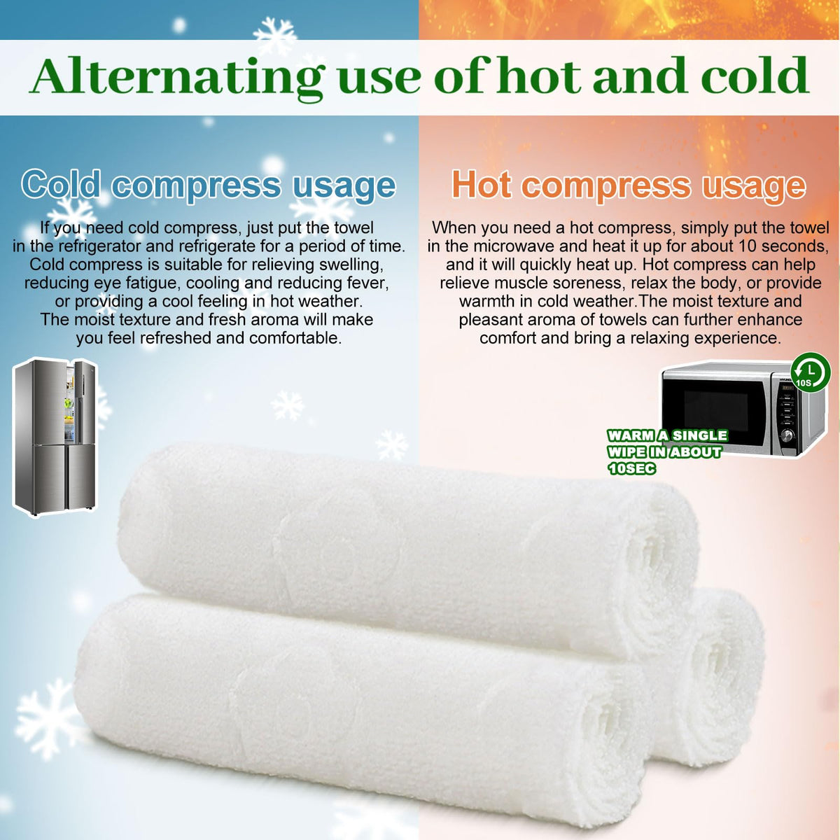 Moist Cotton Towel Bulk Moist Towelettes Individually Wrapped,White Towel Services,Refreshment Pre Moistened Towels for Dentist Travel Sport Party Hotel 50,Lemon
