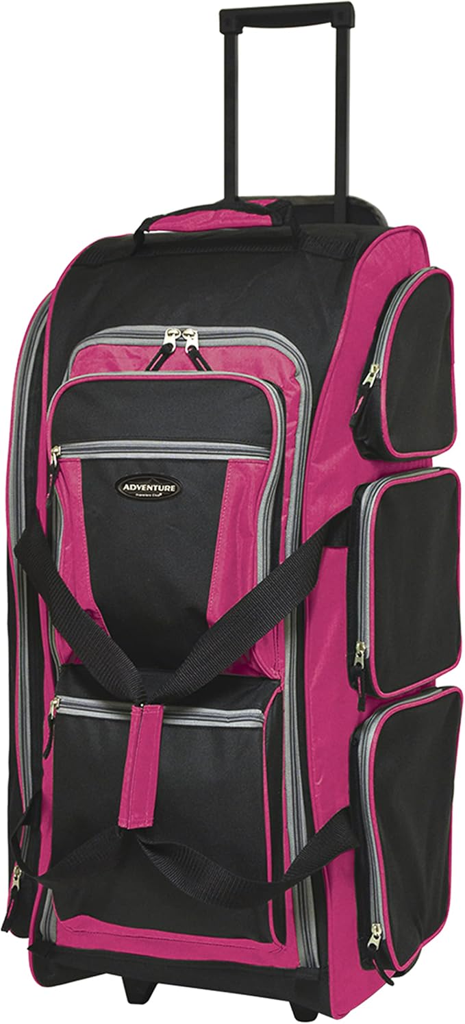 Travelers Club Xpedition 30 Inch Multi-Pocket Upright Rolling Duffel Bag
