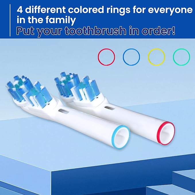 Replacement Brush Heads Compatible with Oral B- Double Clean Design, Double Clean Brush Heads, Compatible with Braun Oral-B Dual Clean Electric Toothbrush (8-Pack)
