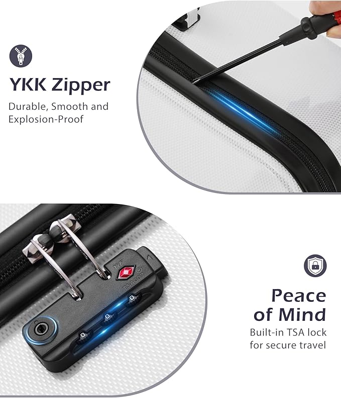Coolife Luggage, Suitcase with Durable and Lightweight, Large Checked Luggage with PC+ABS Hardshell Expandable, Dual Spinner Wheels, TSA Lock, and YKK Zipper (orange new, L(28in))