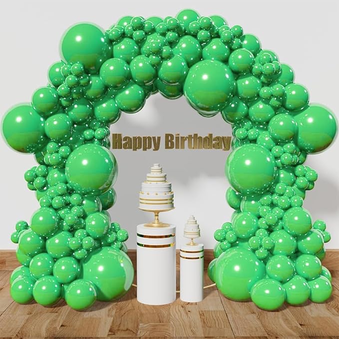 KAWKALSH Green Balloon Arch Kit 111Pcs 18 12 5 Inch Latex Party Balloons Garland for Birthday Baby Shower Wedding Engagement Anniversary Christmas Party Decorations