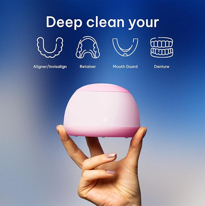 Zima Dental Pod: Ultrasonic Retainer Cleaner. The Original Retainer Cleaner Machine, Aligner Cleaner, Nightguard Cleaner, Mouthguard Cleaner, Denture Cleaner. Ultrasonic Cleaner For Oral Dental Care