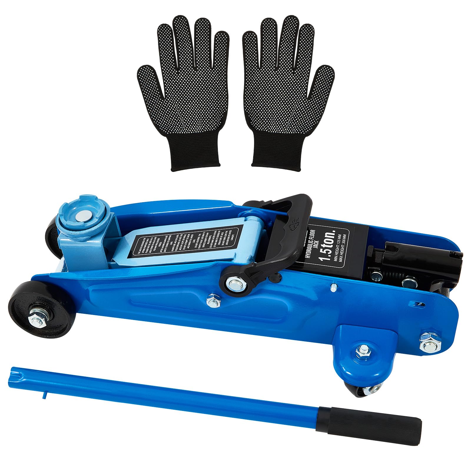 GAOLLY 1.5 Ton Floor Jack Low Profile, Heavy-Duty Steel Racing with Single Piston Lift Pump, Lifting Range 5 ~ 12.2(Blue)