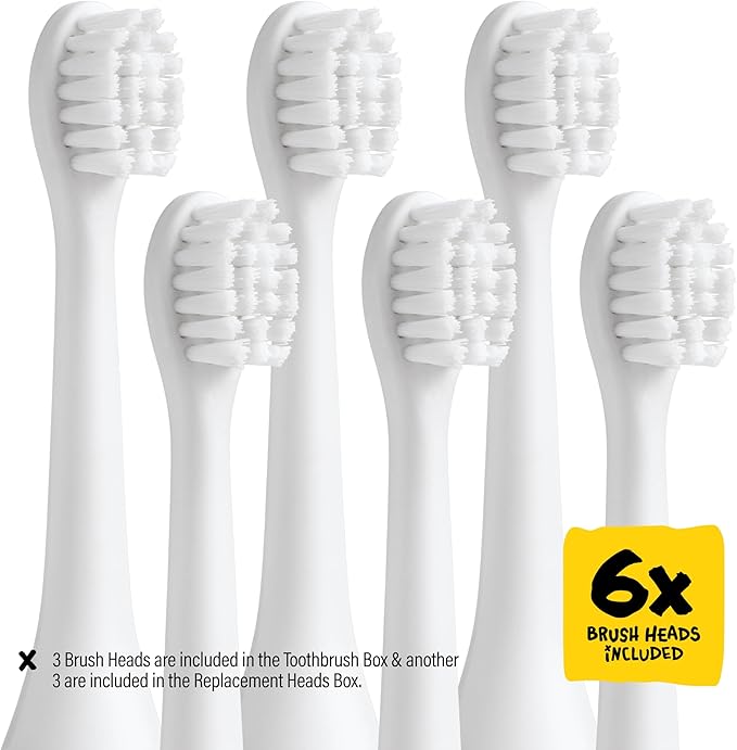 Made by Dentists Kids Electric Toothbrush - Rechargeable Vibrating Toothbrush with Timer Includes 6 Replacement Heads, Gently Cleans Teeth, Girls & Boys, Kids & Toddlers Age 2+ (Bulldog)