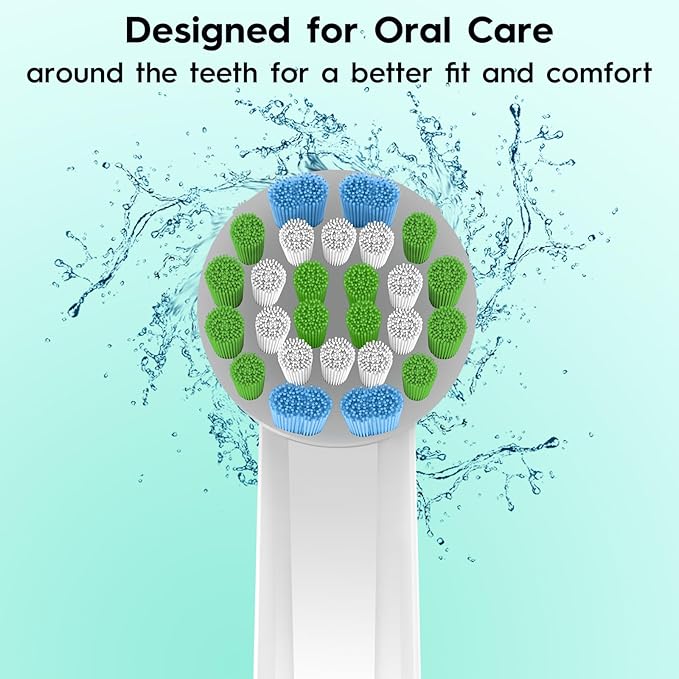 Replacement Heads Compatible with Braun Oral B Pro 1000/7000/9600/5000,Electric Toothbrush Heads Brush Heads Compatible with Oral B Braun