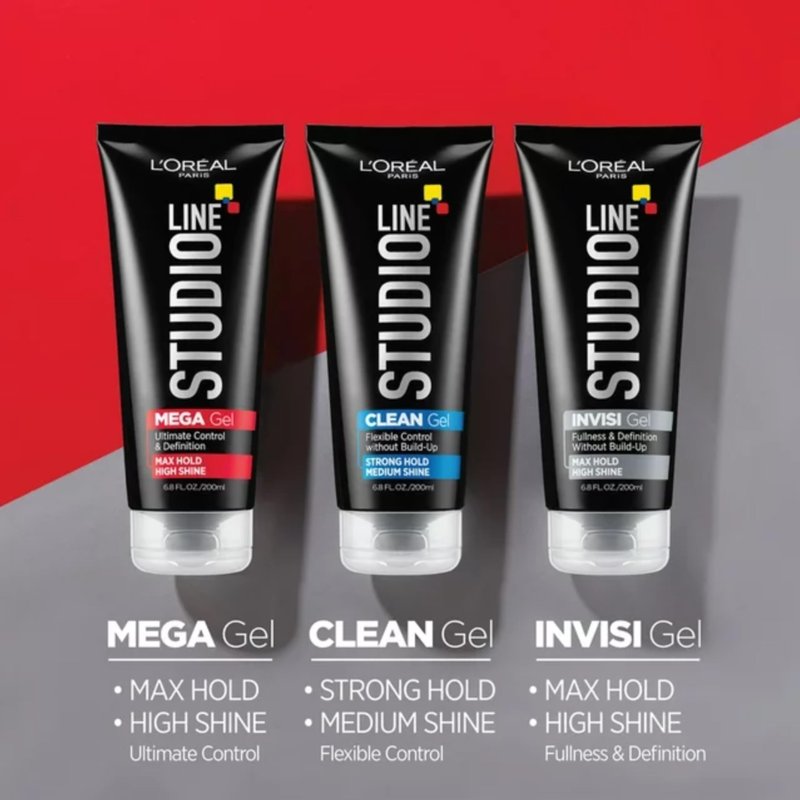L'Oreal Paris Studio Line Head Lock Mega Hard Hold Gel 6.8 oz (Pack of 3)