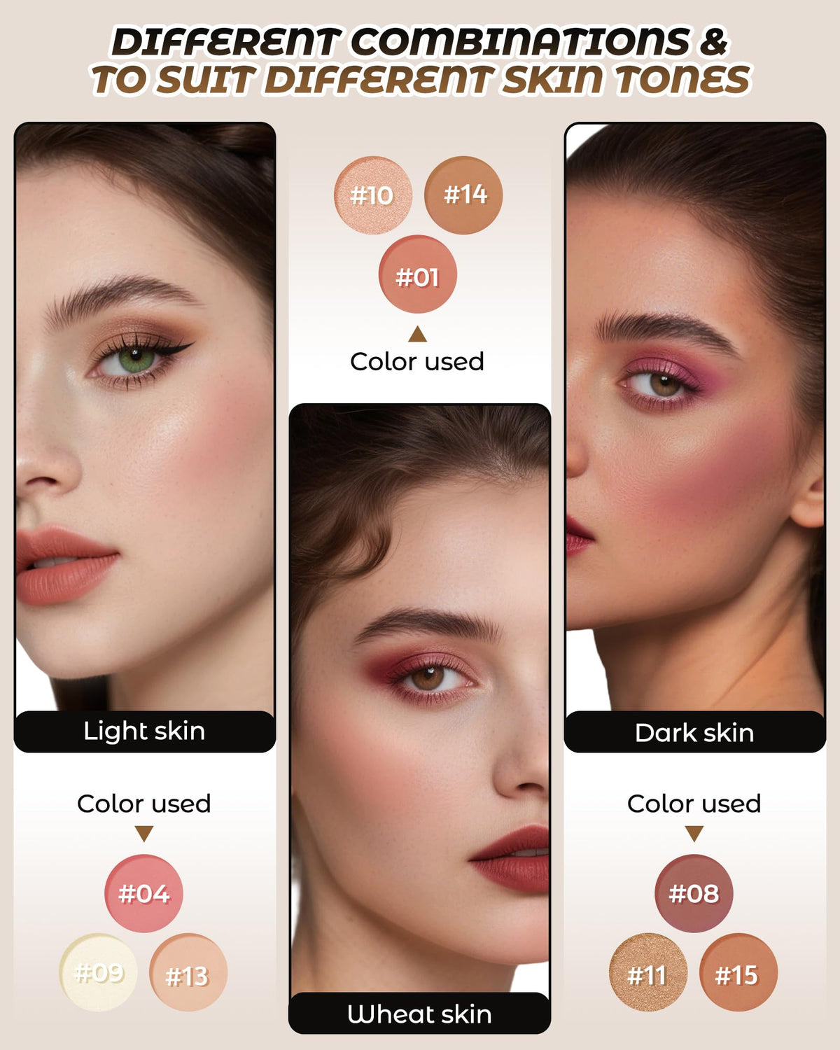 Berinist 16 Colors Contour Palette，Blush Highlighter Bronzer Powder All in one Makeup Palettes，Blendable Matte Shimmer Illuminator Palette for Sculpting the Face and Create a Glowing Look Makeup