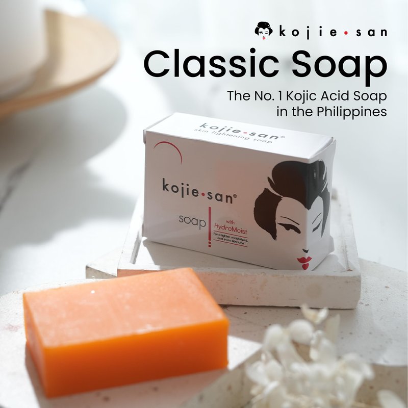 Kojie San Face & Body Skin Brightening Shower 9pc Set - the Original Kojic Acid Soap that Helps Reduce Dark Spots 6 x 135g Bars, Soap Dish and Facial Cleansing Brush…