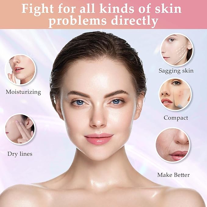 Red-Light-Therapy-for-Face and Neck Massager,7 Colors Womens Skin Rejuvenation Lifting Facial Massager Tool,Lymphatic Contour Massager Face for Toning,Glow Boost