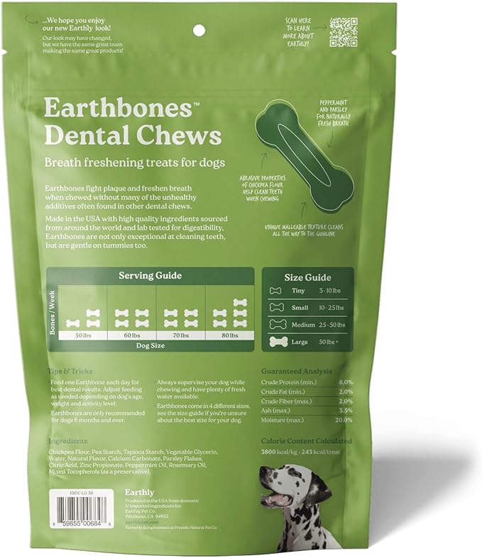 Earthbones Dental for Large Dogs, 90ct (6pk)