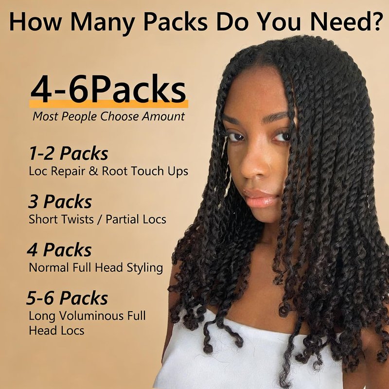 EV&ET Pre-sretched Afro Kinkys Bulk Human Hair Human Hair for Locs/Twists/Braids/Repair Locs Afro Kinky Curly Bulk Can Bleach And Dye (Natural black, 12inch 50g)