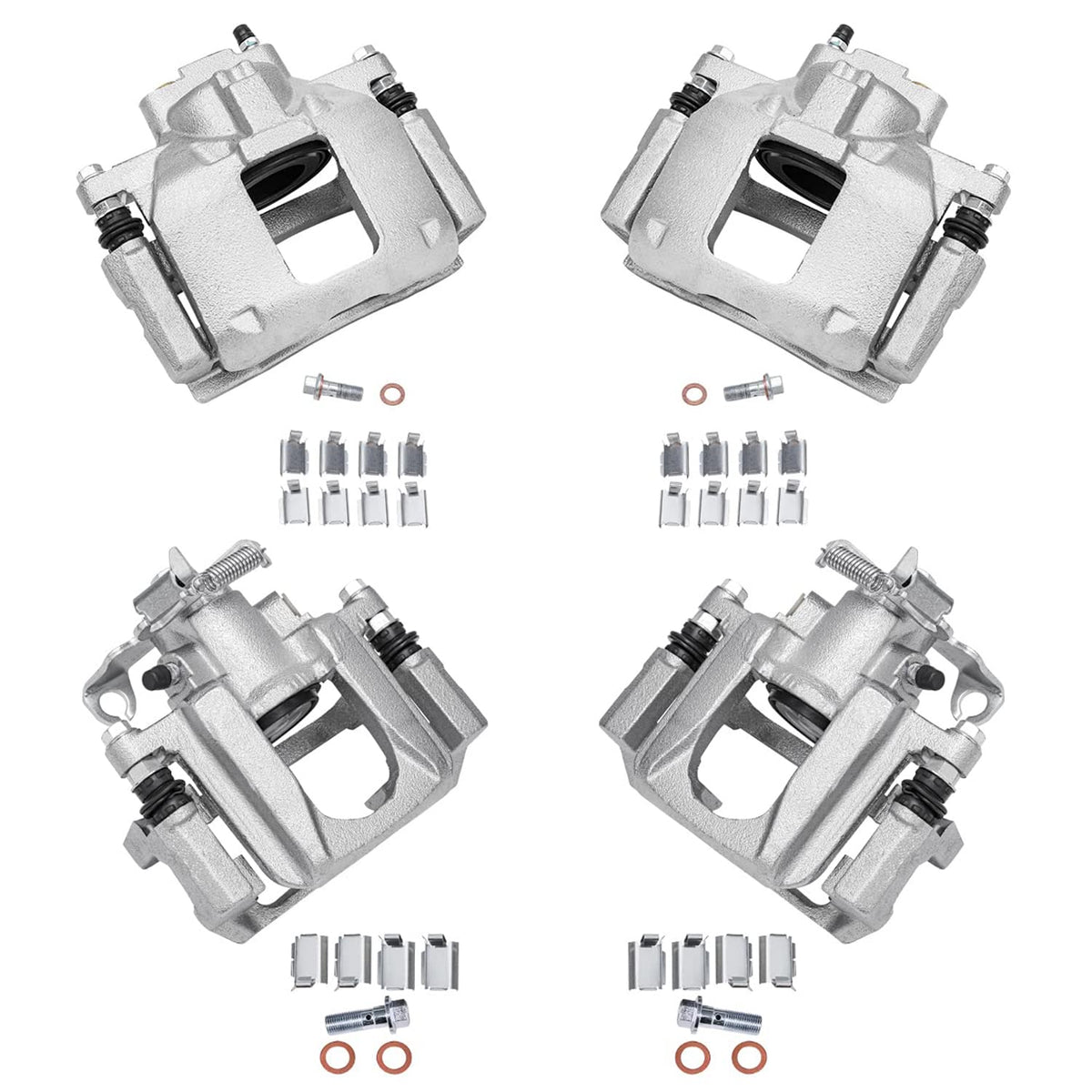 Detroit Axle - 4pc Brake Calipers for 2008-2012 Chrysler Town & Country Dodge Grand Caravan 2009-2012 VW Routan 2012 Ram C/V Dis