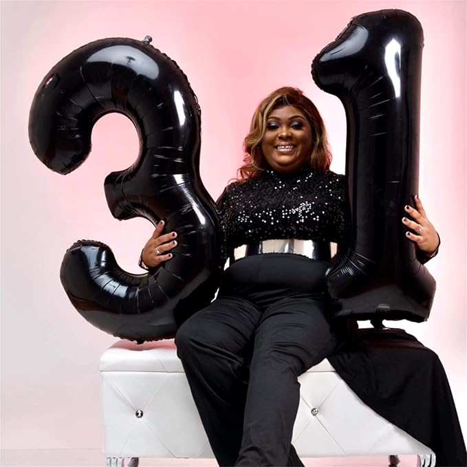 Black Number 10 Balloons for 10th Birthday Decorations, 40 Inch Black Helium Mylar Foil Number 1 & 0 Balloons for Girls Boys, 10th Birthday Balloons for Women Men Anniversary Party Supplies
