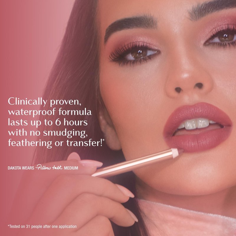 Charlotte Tilbury Lip Cheat Lip Liner Pencil - Creamy Fuller-Looking Lip Pencil with Jojoba Oil & Hyaluronic Acid - Waterproof, Smudge-Proof & Transfer-Proof - 6H Wear - 90's Pink