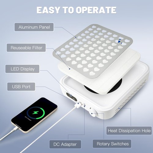 Rechargeable Cordless Nail Dust Collector: Powerful Quiet Nail Fan Vacuum Dust Collector with 2 Filters 1 Brush, Nail Vent Dust Extractor Cleaner for Acrylic Gel Nail Polishing Nail Tech Use, White