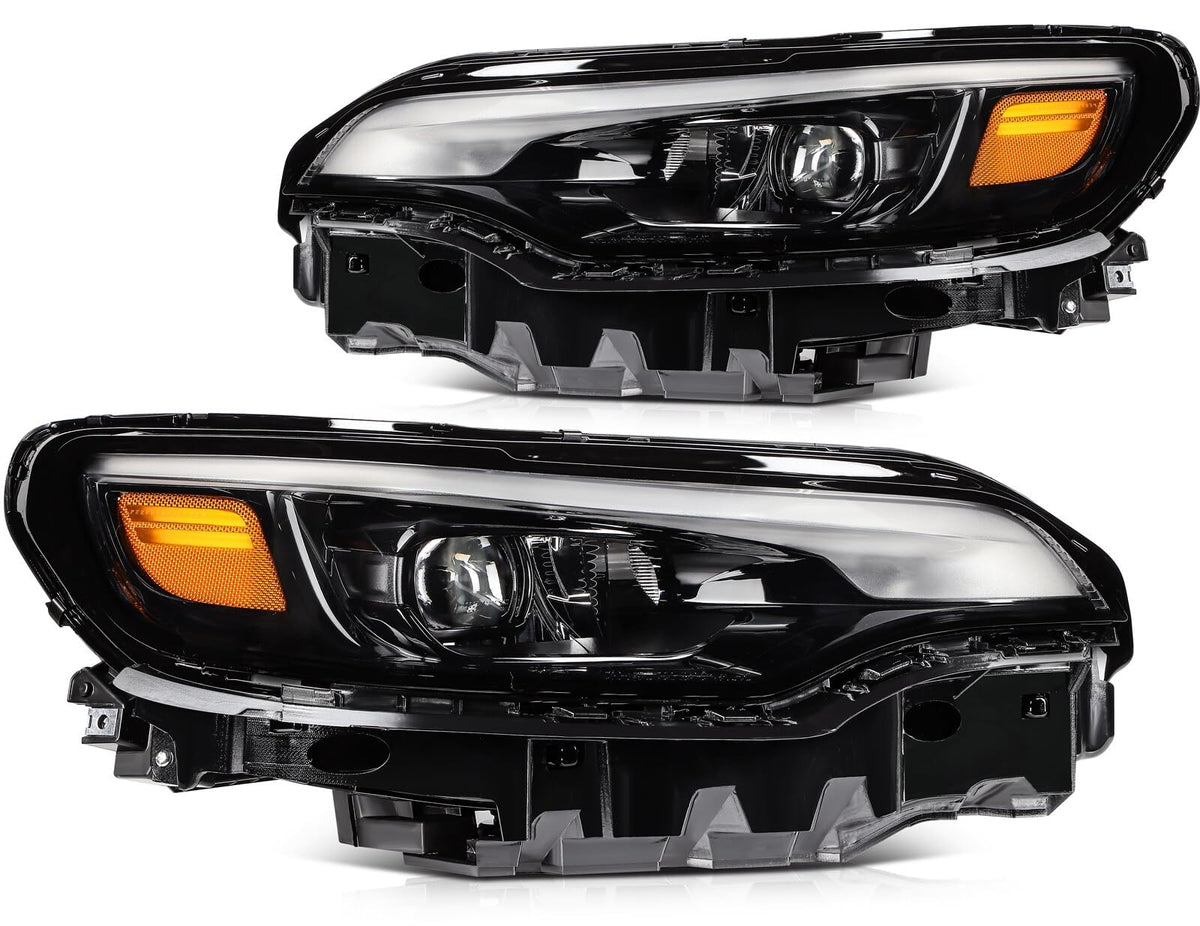 OCPTY Headlight Assembly Pair Replacement For For Jeep For Cherokee 2019-2021