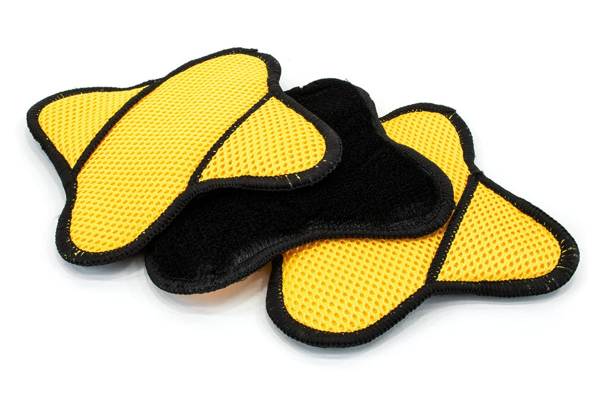 Autofiber Scrub Ninja Star Scrubber For Scrubbing Leather, Plastic, Rubber And Vinyl, Ergonomic Shape For Tight Spaces, Steering