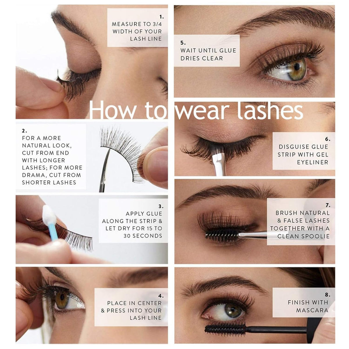 Eliace Eyelashes, 50 Pairs 5 Styles Wispy False Eyelashes Fake Eyelashes