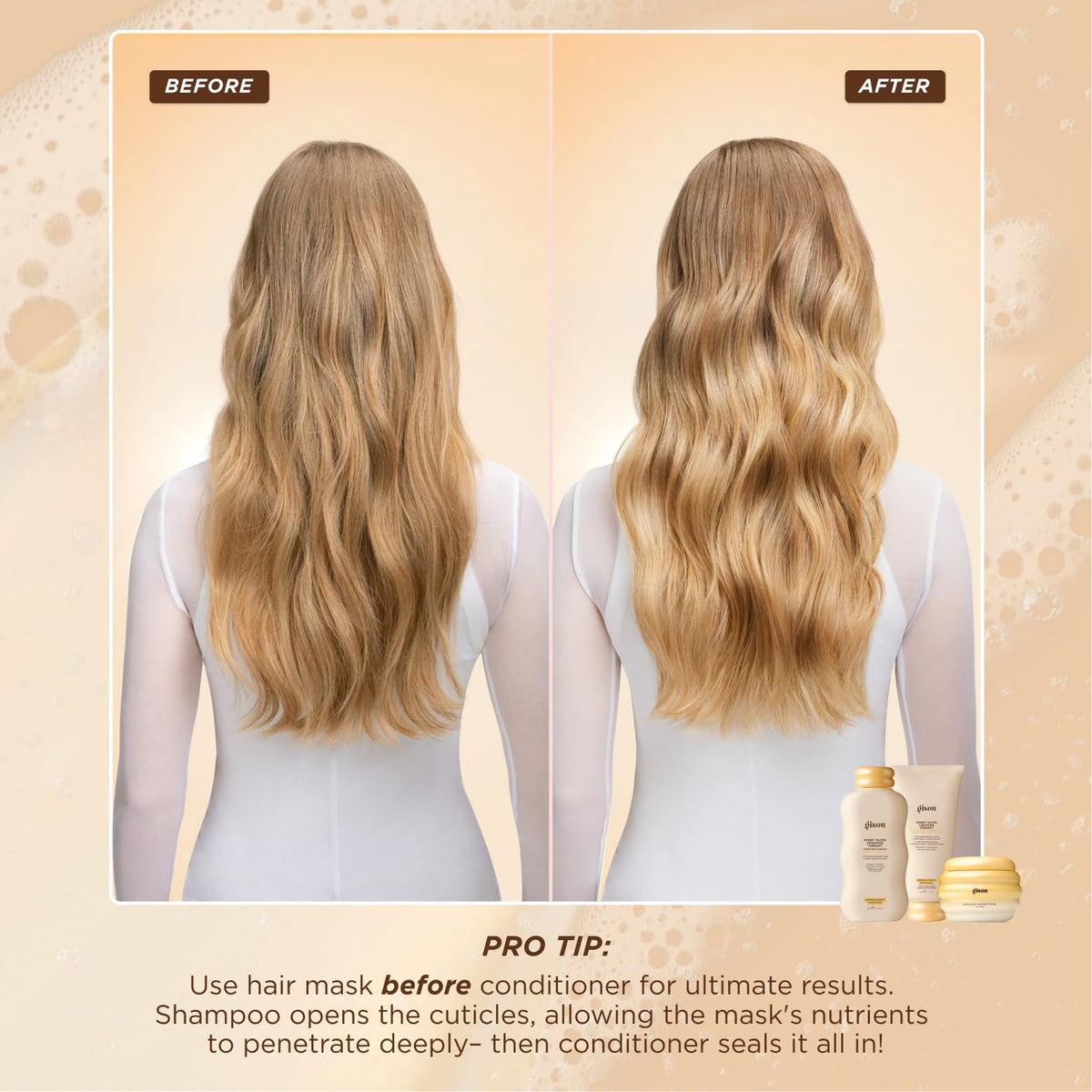 Gisou Honey Gloss Ceramide Therapy Hair Mask (2.5 fl oz) - Travel Size