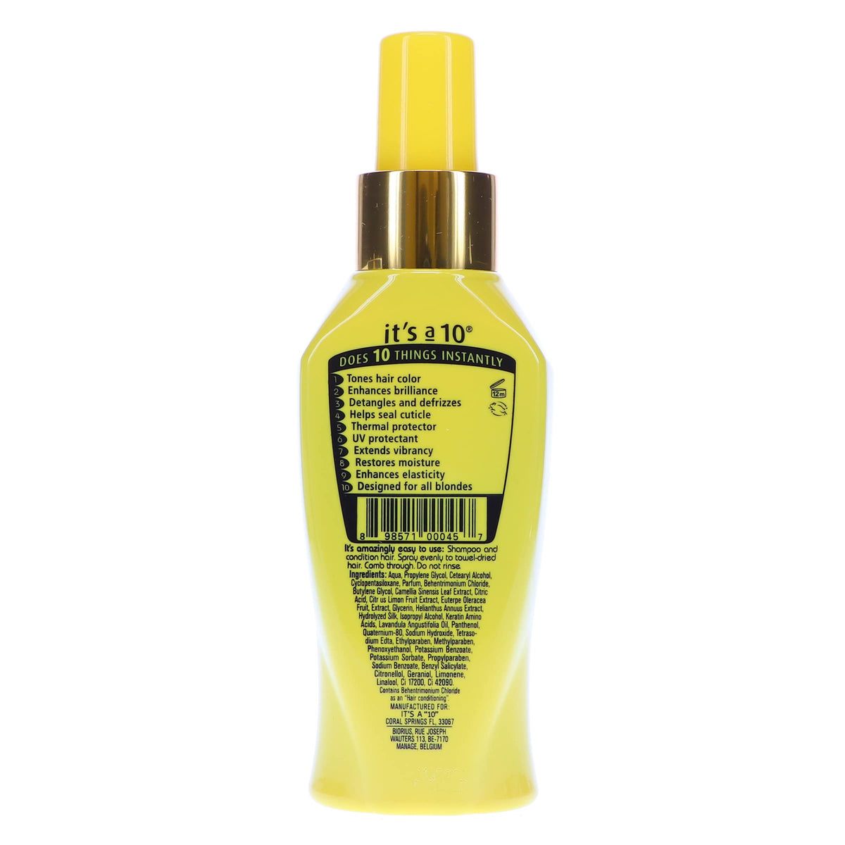 ITS A 10 by It's a 10 MIRACLE LEAVE IN PRODUCT FOR BLONDES 4 OZ (Package Of 2)