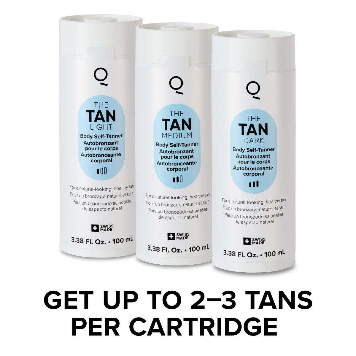 IONIQ Skincare The TAN Cartridge for the IONIQ ONE Sprayer, Natural Looking Tan, Body Self-Tanner, Dermatology Tested, Vegan, Streak-Free, 3.38 Fl. Oz.,100 ml (The TAN Dark)